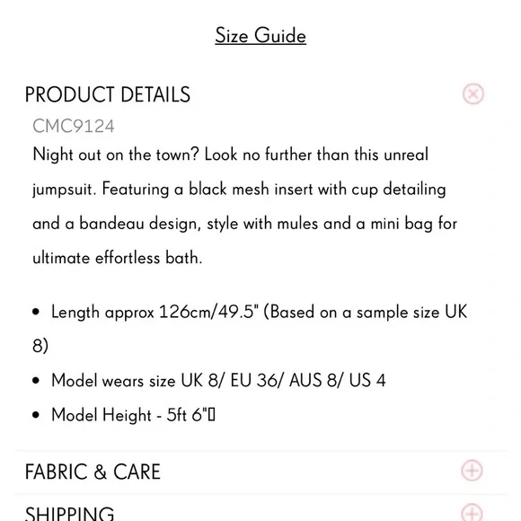BLACK Bandeau Mesh Insert Cup Detail Jumpsuit